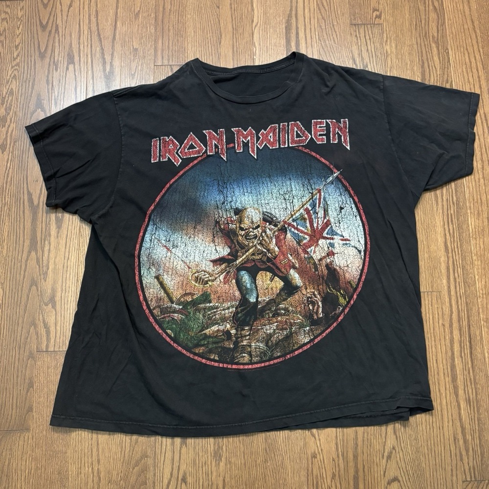Vintage Y2K Iron Maiden Band T Shirt Skeleton Graphic Rock Metal Punk Men's 4XL